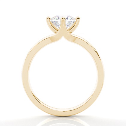 Yellow Gold Solitaire Diamond Rings 