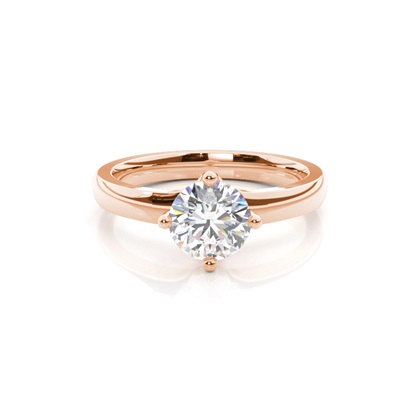 Rose Gold Solitaire Diamond Rings