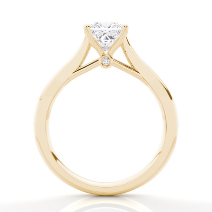 Yellow Gold Solitaire Diamond Rings 