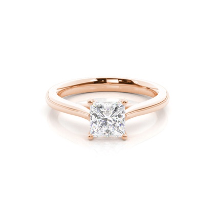 Rose Gold Solitaire Diamond Rings