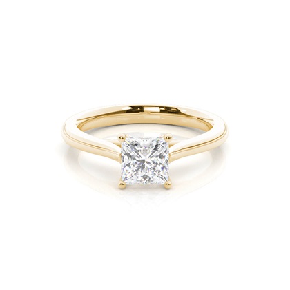 Yellow Gold Solitaire Diamond Rings 