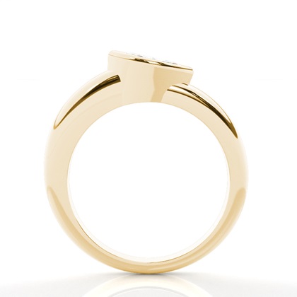 Yellow Gold Solitaire Diamond Rings 