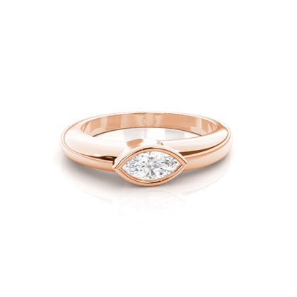 Rose Gold Solitaire Diamond Rings