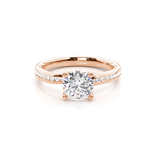4 Prong Setting Side Stone Engagement Ring
