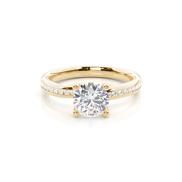 4 Prong Setting Side Stone Engagement Ring