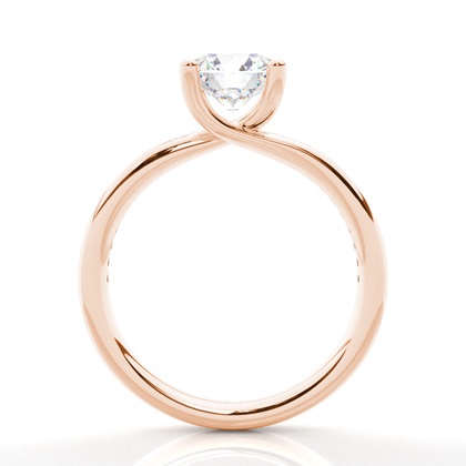 Rose Gold Side Stone Diamond Rings