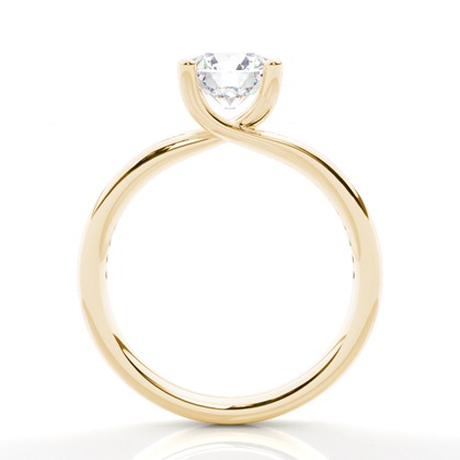 Yellow Gold Side Stone Diamond Rings