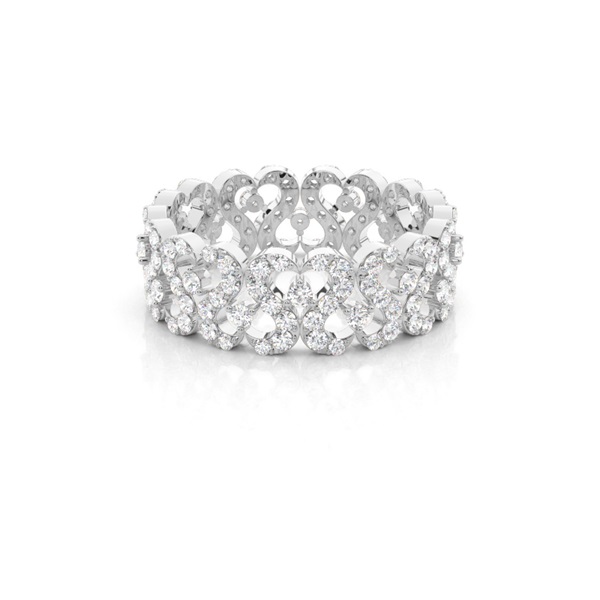 Prong Setting Round Diamond Full Eternity Diamond Ring