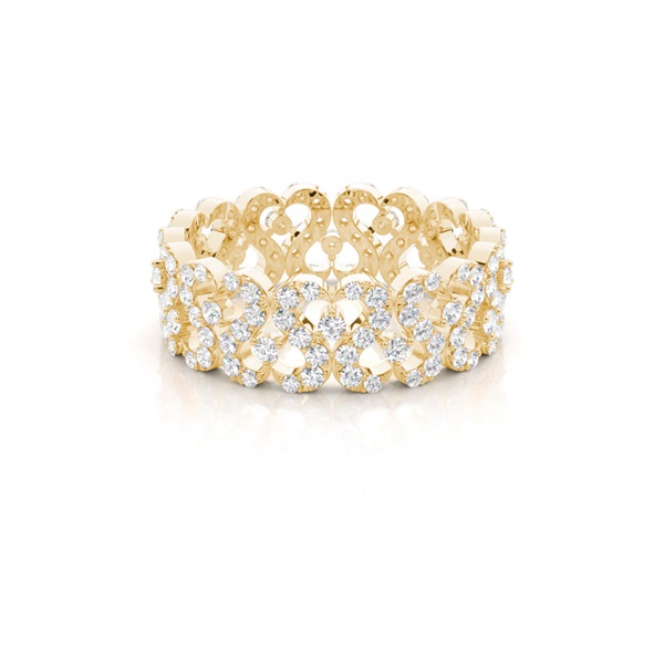 Prong Setting Round Diamond Full Eternity Diamond Ring