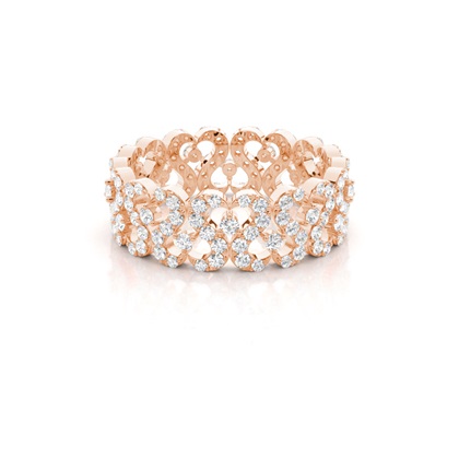 Rose Gold Full Eternity Diamond Rings