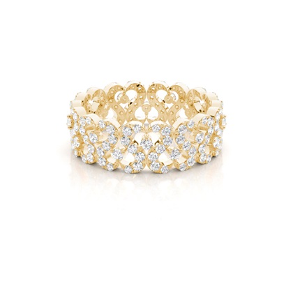 Yellow Gold Eternity Diamond Rings