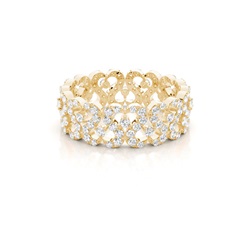 Prong Setting Round Diamond Full Eternity Diamond Ring