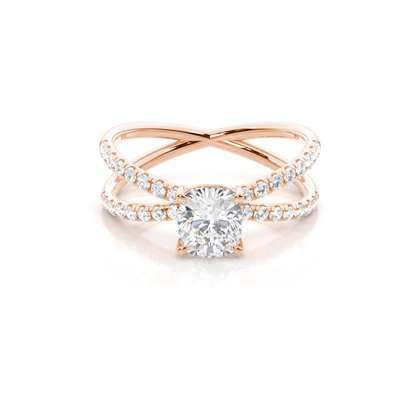 Cushion Lab Grown Diamond Engagement Rings