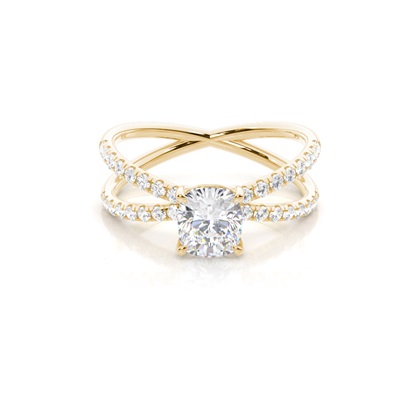 Yellow Gold Lab Grown Diamond Engagement Rings