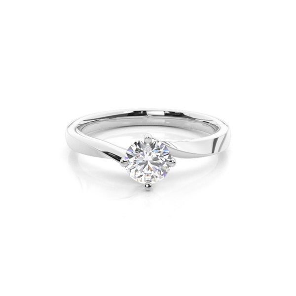 4 Prong Setting Plain Engagement Ring