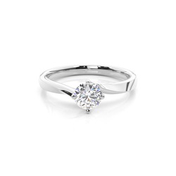 Diamant Verlobungsring in einer Krappenfassung