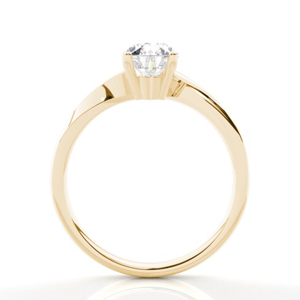 Pear Yellow Gold Diamond Rings