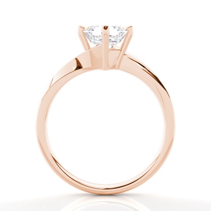 Asscher Rose Gold Engagement Rings