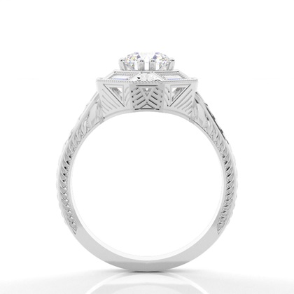 Round Diamond Halo Diamond Engagement Rings