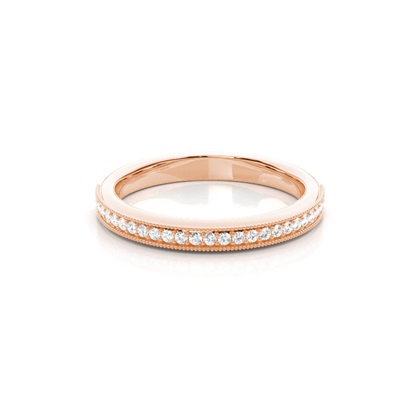 Rose Gold Half Eternity Diamond Rings
