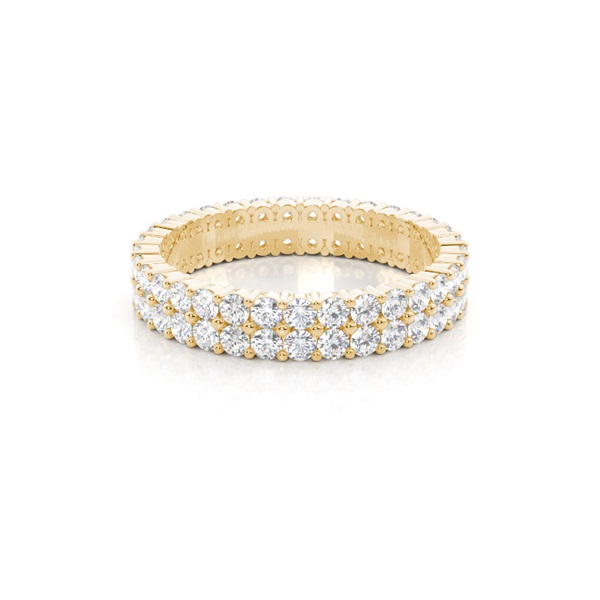 Prong Setting Round Diamond Full Eternity Diamond Ring