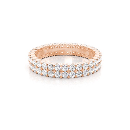 Rose Gold Diamond Anniversary Rings