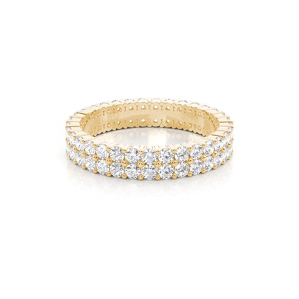 Yellow Gold Eternity Diamond Rings