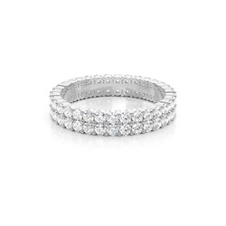 Prong Setting Round Diamond Full Eternity Diamond Ring