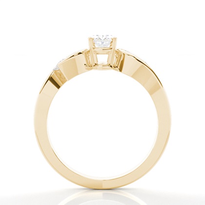 Drei Diamanten in einer Krappenfassung