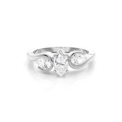 Marquise Trilogy Diamond Engagement Rings