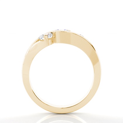 Yellow Gold Three Stone Diamond Rings