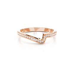 2.00mm Studded Diamond Slight Dome Profile Shaped Band