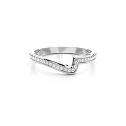2.00mm Studded Diamond Slight Dome Profile Shaped Band