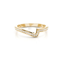 2.00mm Studded Diamond Slight Dome Profile Shaped Band