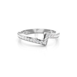 2.00mm Studded Slight Dome Profile Diamond Shaped Band