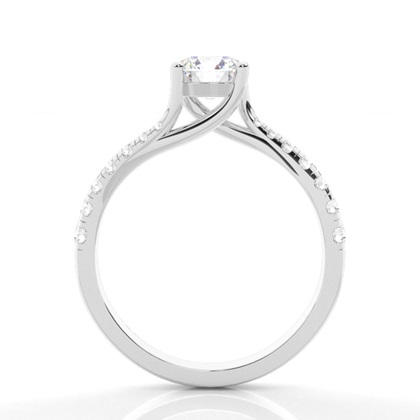 4 Prong Setting Side Stone Engagement Ring