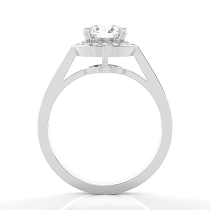 Round Diamond Halo Engagement Rings