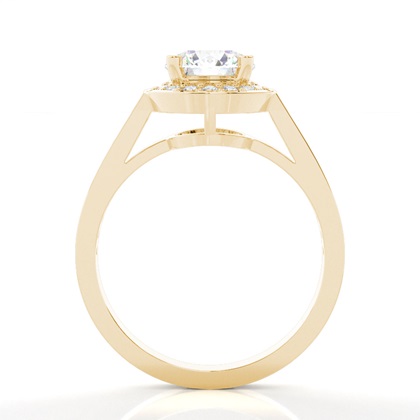 Yellow Gold Halo Engagement Rings