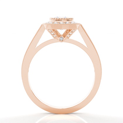 Rose Gold Side Stone Diamond Rings