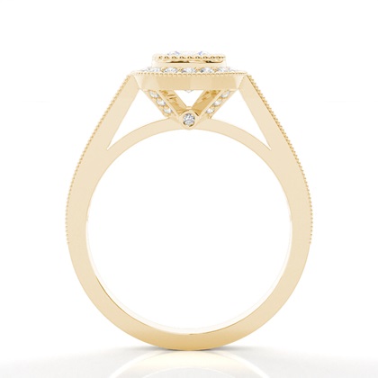 Yellow Gold Halo Engagement Rings