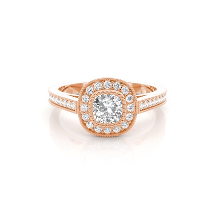 Rose Gold Side Stone Diamond Rings