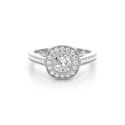 Multi Diamant Verlobungsring in einer Krappenfassung mit Schulter Diamanten