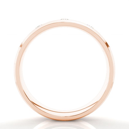 Five Stone Studded Diamond Wedding Band