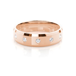 Bequem geschliffener diamanten Herren Trauring