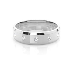 Bequem geschliffener diamanten Herren Trauring