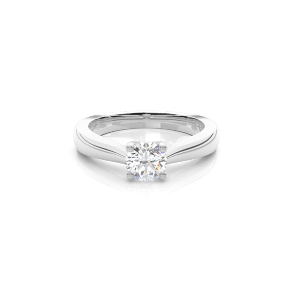 4 Prong Setting Plain Engagement Ring