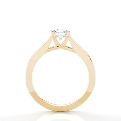 Yellow Gold Solitaire Diamond Rings 