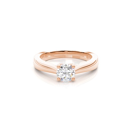 Rose Gold Solitaire Diamond Rings