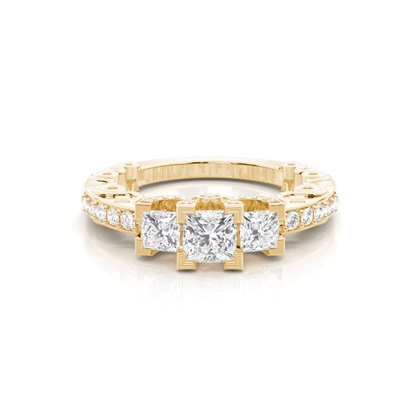 Yellow Gold Vintage Diamond Engagement Rings