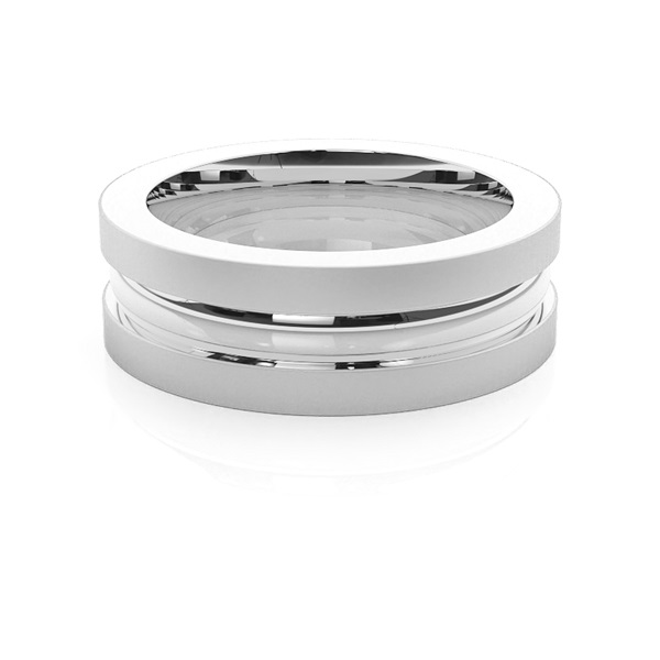 8.00mm Standard Fit Three Row Plain Wedding Band